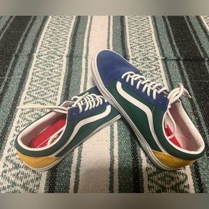 Vans. Size 10.0 mens. Multi color. (Red, yellow, green, blue)
